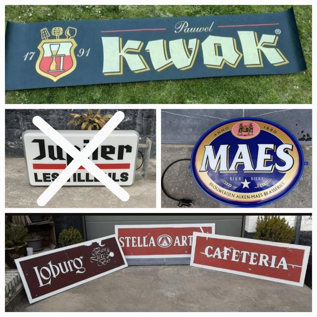 Set verlichte reclameborden., Verzamelen, Ophalen, Zo goed als nieuw