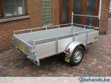 Nieuwe professionele enkelasaanhangwagen 3,1x1,45m ,  Aalst, Enlèvement, Neuf