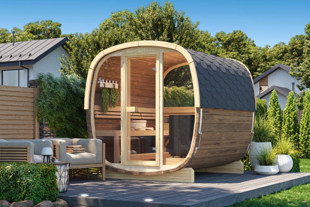 Sauna d'extérieur Cube moderne SKOG230 Thermowood, Enlèvement ou Envoi, Neuf