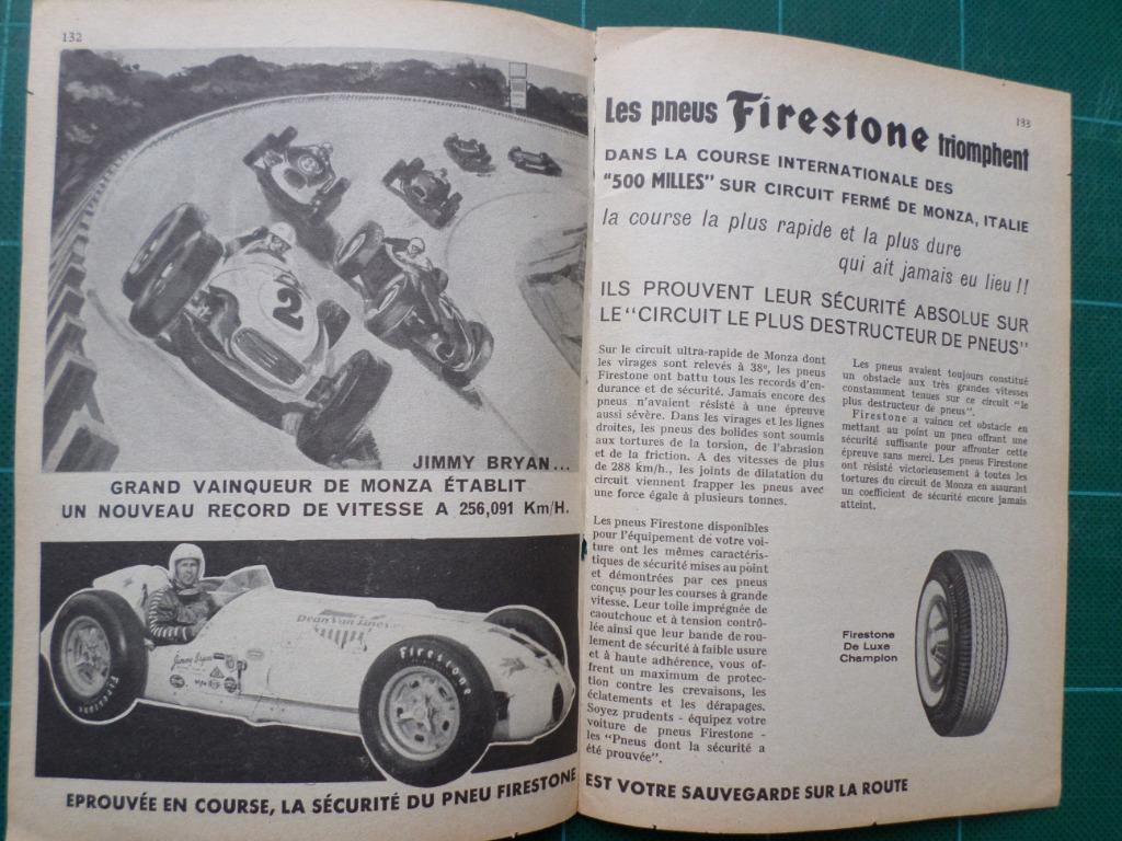 Jimmy Bryan - publicité papier - pneus Firestone - 1957, Enlèvement ou Envoi, Utilisé, Autres types