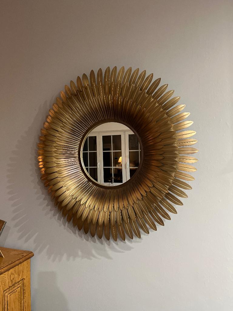 miroir soleil décoration, Maison & Meubles, 75 cm ou plus, Comme neuf, Enlèvement, Design
