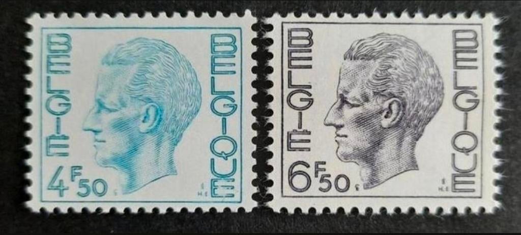 België: OBP 1743/44 ** Elström 1974., Koninklijk huis, Frankeerzegel, Ophalen of Verzenden, Zonder stempel