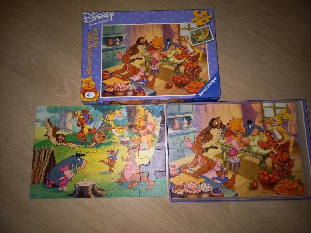 Puzzel Winnie the pooh 2x 20st, Ophalen, 10 tot 50 stukjes, Gebruikt, 2 tot 4 jaar