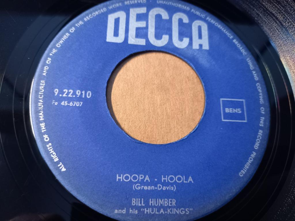 Bill Humber And "His Hula-Kings" – Hoopa Hoola ' 7, Enlèvement ou Envoi, Single, Utilisé, Pop