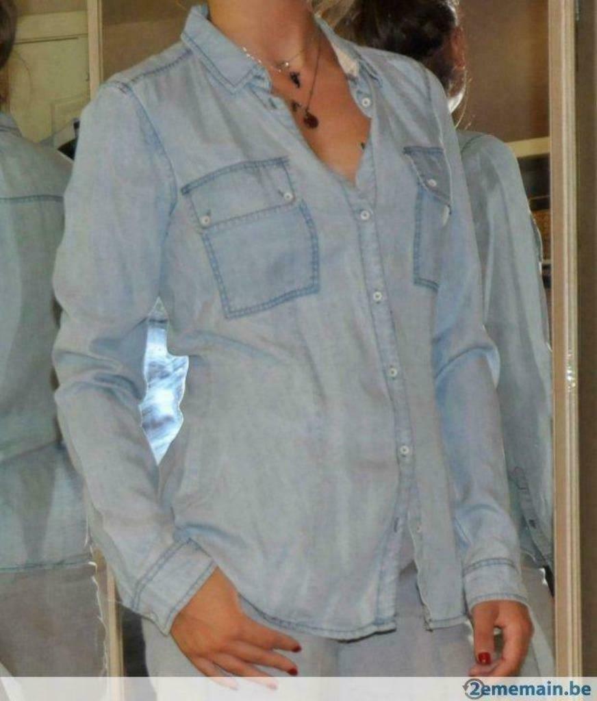 ESPRIT chemise jeans clair T36, tb état, Enlèvement ou Envoi, Porté, Taille 36 (S), Bleu