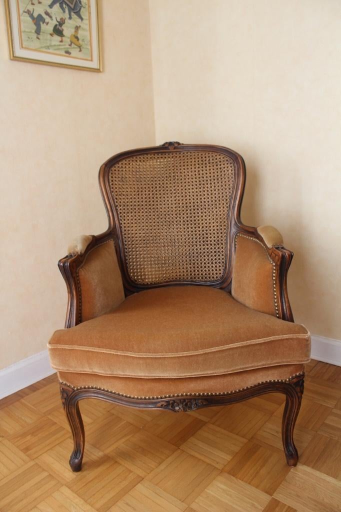 Klassieke zetel - fauteuil Louis XV, Maison & Meubles, Moins de 75 cm, Tissus, Enlèvement, Utilisé