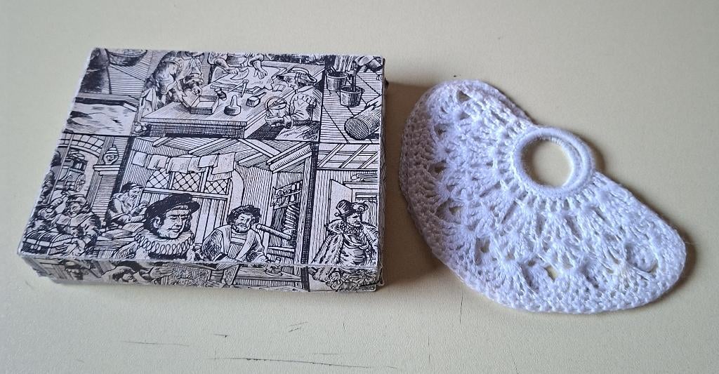 Handgehaakte Waaiers – Vintage Fijn Haakwerk (Wit), Ophalen of Verzenden