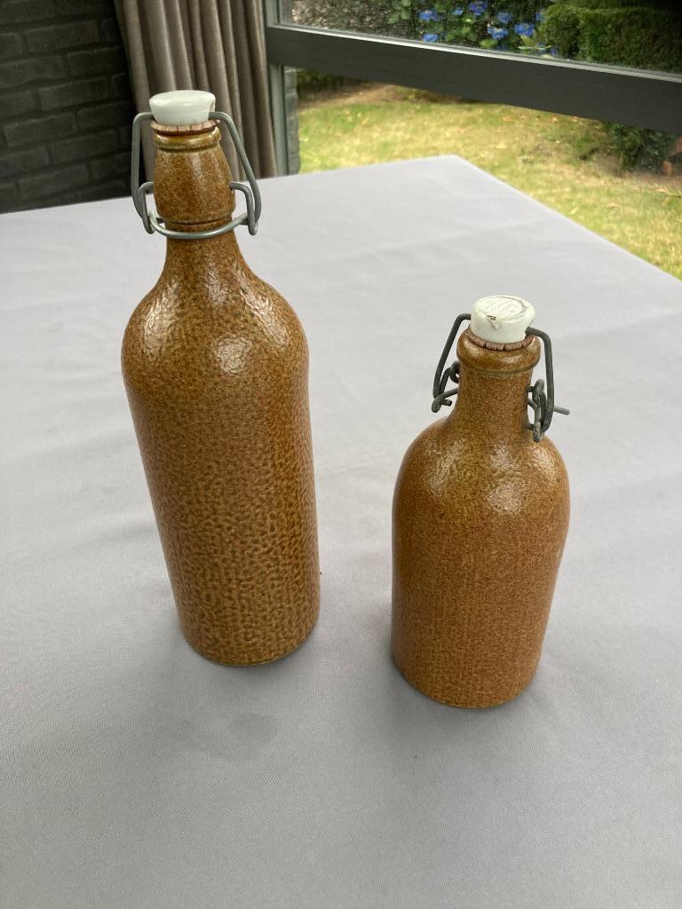 OUDE STENEN FLESSEN, Verzamelen, Biermerken, Ophalen of Verzenden, Gebruikt, Flesje(s)