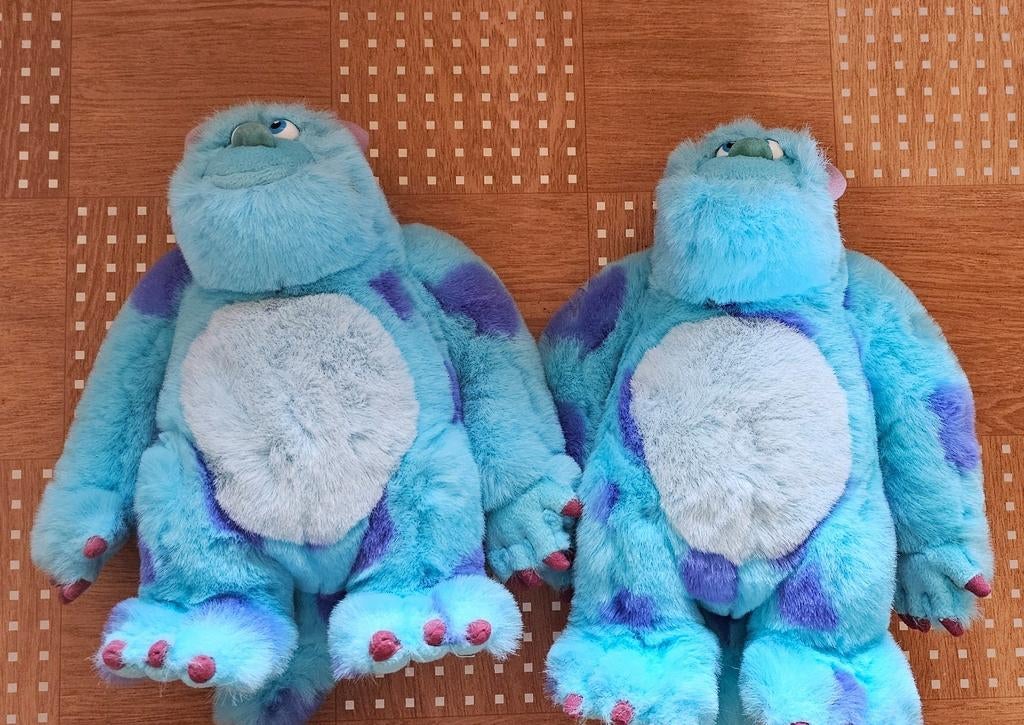 2 x monster en co sully disney pixar hasbro 1 met geluid, Ophalen of Verzenden, Overige figuren, Zo goed als nieuw, Knuffel