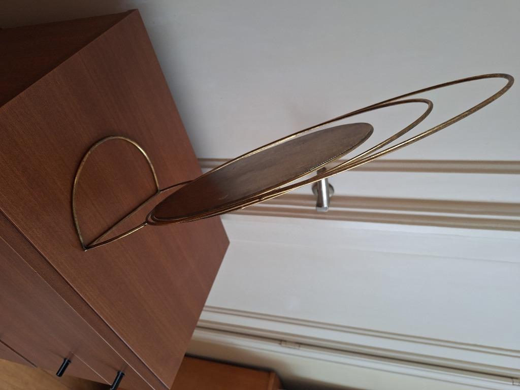 MIROIR SUR PIED VINTAGE, Antiquités & Art, Enlèvement, Ovale, Moins de 50 cm, Moins de 100 cm