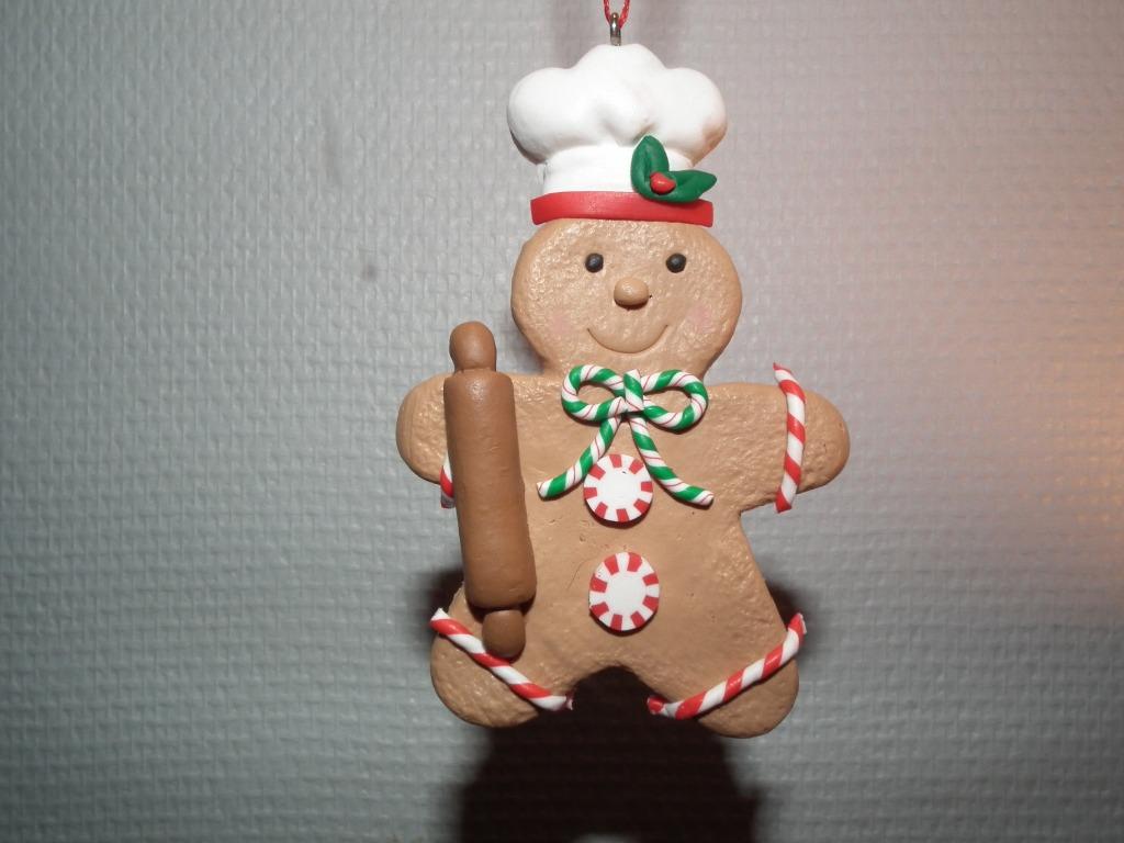 Peperkoekmannetje met deegroller om op te hangen, Verzenden, Zo goed als nieuw