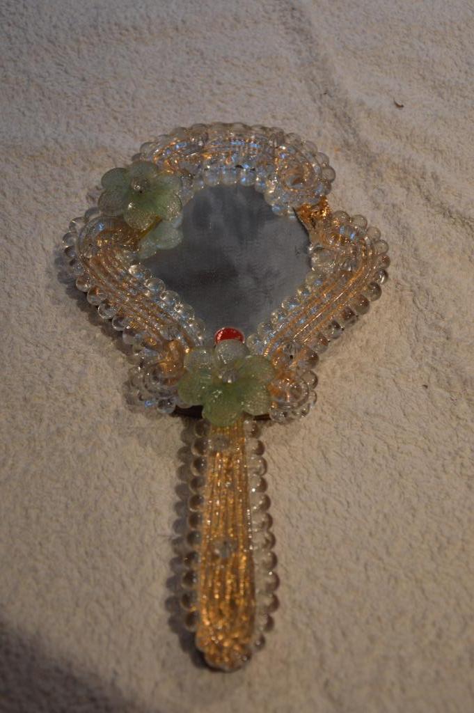 AV. MIROIR EN VERRE DE MURANO VINTAGE, Enlèvement ou Envoi