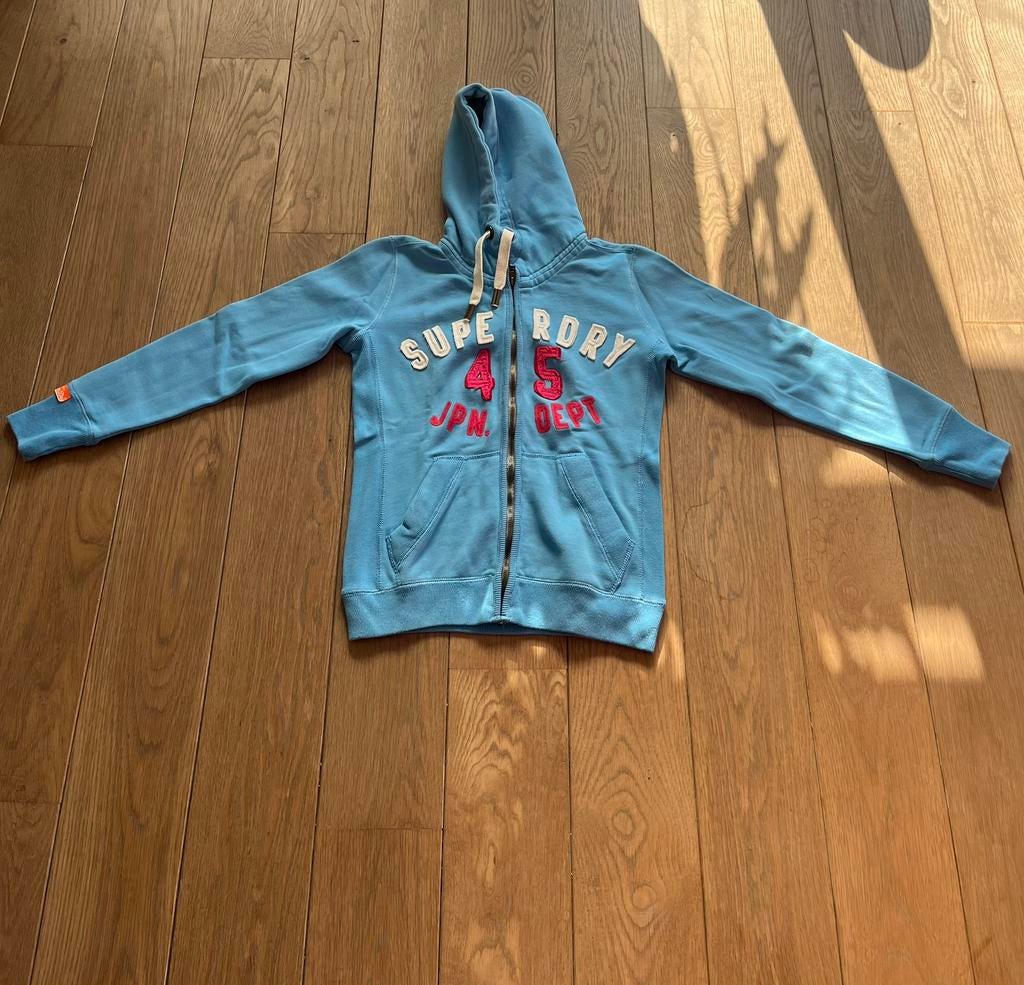 Superdry hoodie met rits, Ophalen, Maat 36 (S), Gedragen, Superdry