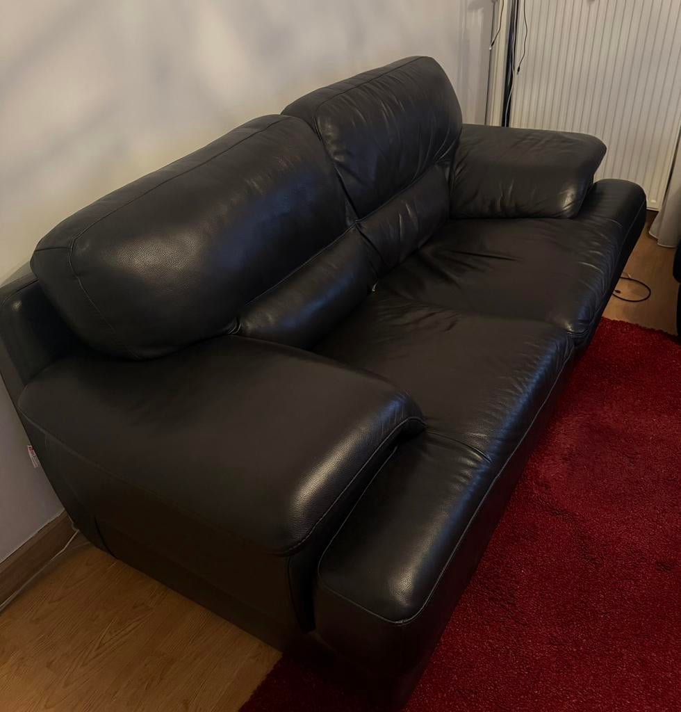 Lederen salon., Ophalen, Gebruikt, 75 tot 100 cm, 200 tot 250 cm
