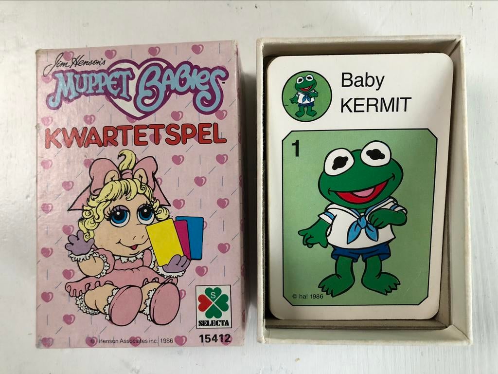jeu de quatuor vintage Muppet Babies Selecta 1980s, Enlèvement ou Envoi, Carte(s) à jouer