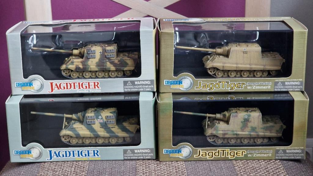 Dragon Armor JagdTiger Porsche tank versie 1/72 wwii combat, Verzenden, Landmacht, Miniatuur of Beeldje