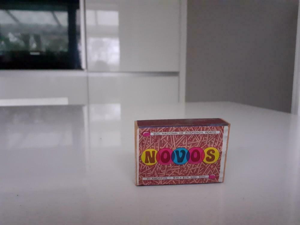 Vintage houten luciferdoosje novos, Ophalen of Verzenden, Luciferdoosjes of -merken