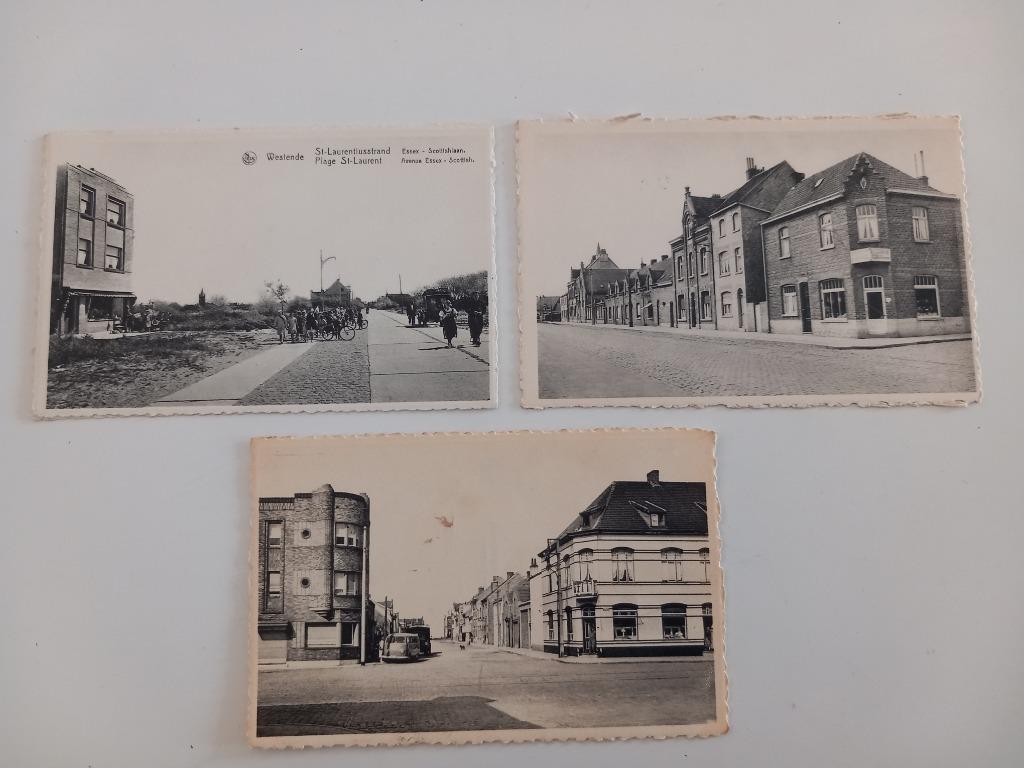 3 postkaarten Westende Strand West-Vlaanderen België, Ophalen of Verzenden, West-Vlaanderen