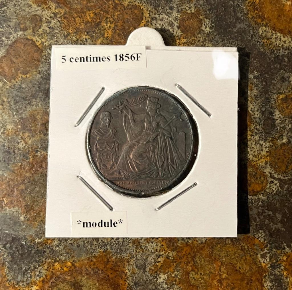 LEOPOLD 1er MODULE 5 centimes 1856 français, Enlèvement ou Envoi