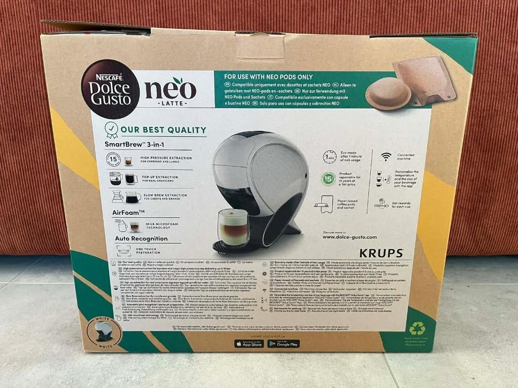 Dolce Gusto Neo Latte, Ophalen, Overige modellen, Nieuw, Koffiepads en cups
