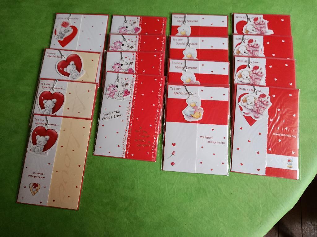 PAKKET 16 VALENTIJNKAARTEN