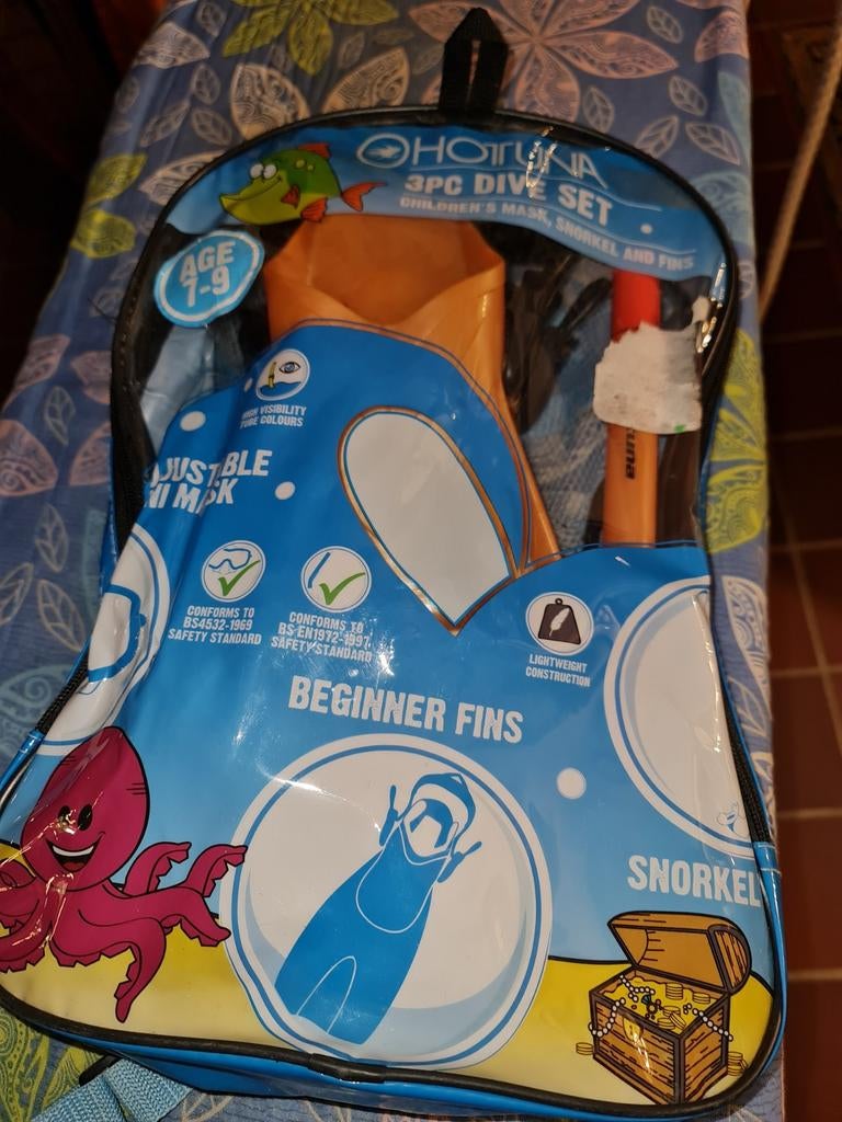 Snorkelset voor kinderen 7 tot 9 jaar., Ophalen of Verzenden