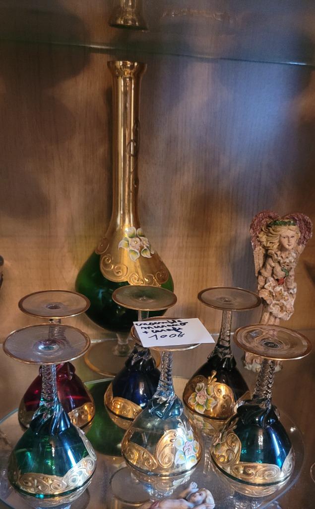 Service Liqueur Murano, Antiquités & Art, Antiquités | Verre & Cristal, Enlèvement