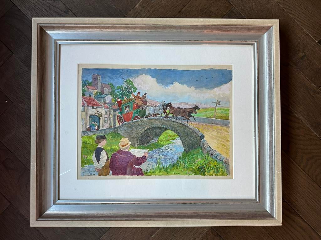 Magnifique esquisse à l'aquarelle d'Anton Pieck !, Enlèvement
