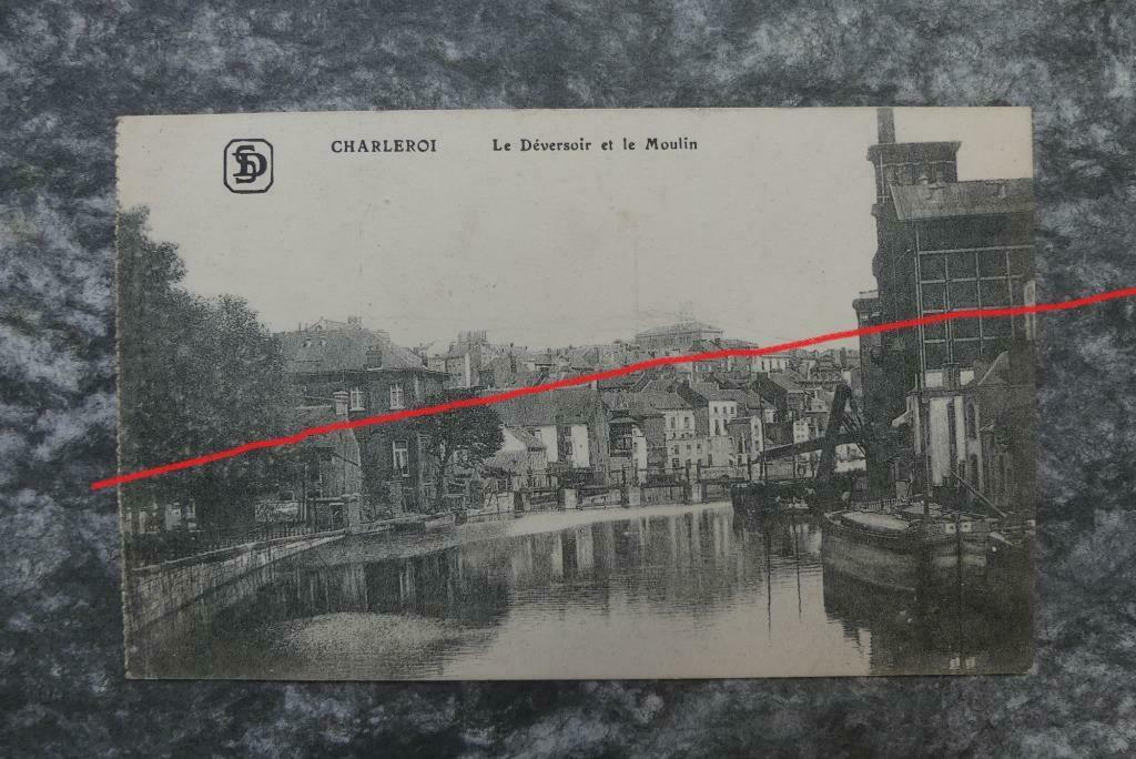 Postkaart 14/12/1916 Charleroi Le déversoir et le moulin, BE, Enlèvement ou Envoi, Avant 1920, Affranchie, Belgique et Luxembourg