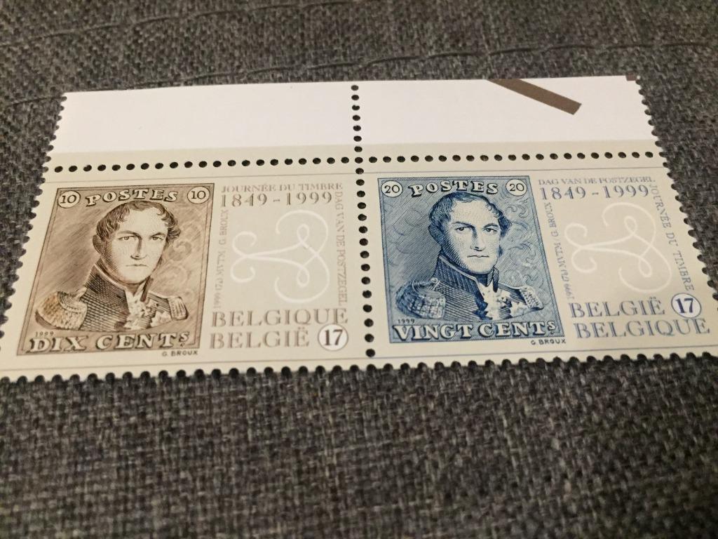 Duo postzegels Leopold I, Ophalen of Verzenden, Postfris, Koningshuis