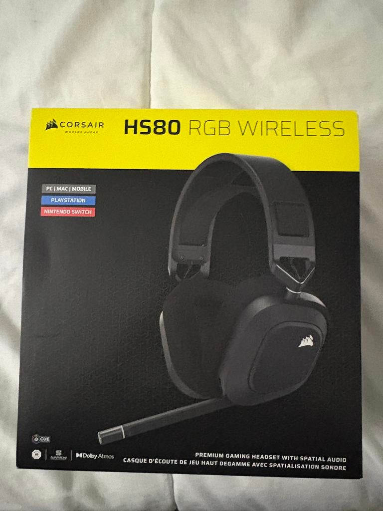 Casque Corsair HS80 Sans fil USB, Enlèvement, Casque gamer, Neuf, Sans fil