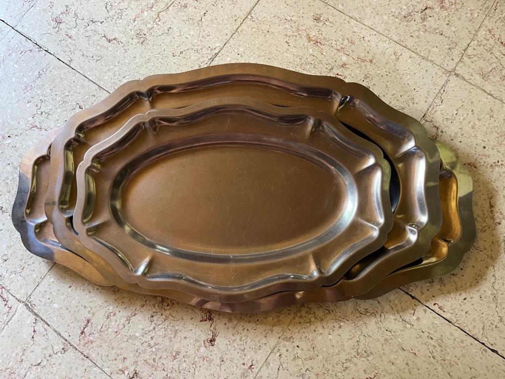 Plateaux inox, Enlèvement ou Envoi, Comme neuf, Ovale, Autres matériaux