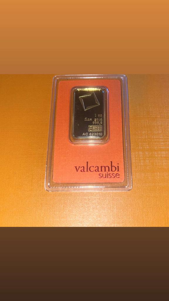Lingot d'or VULCAMBI Suisse 1oz, Enlèvement ou Envoi, Or