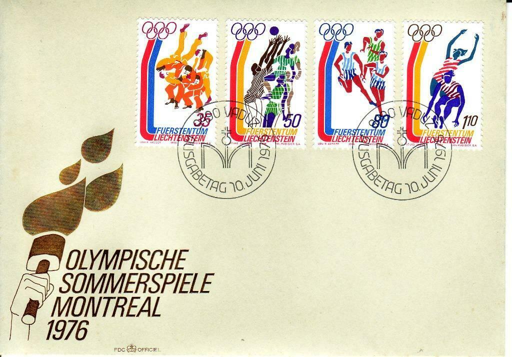 LIECHTENSTEIN - MONTREAL 1976 FDC, Postzegels en Munten, Ophalen of Verzenden, Onbeschreven