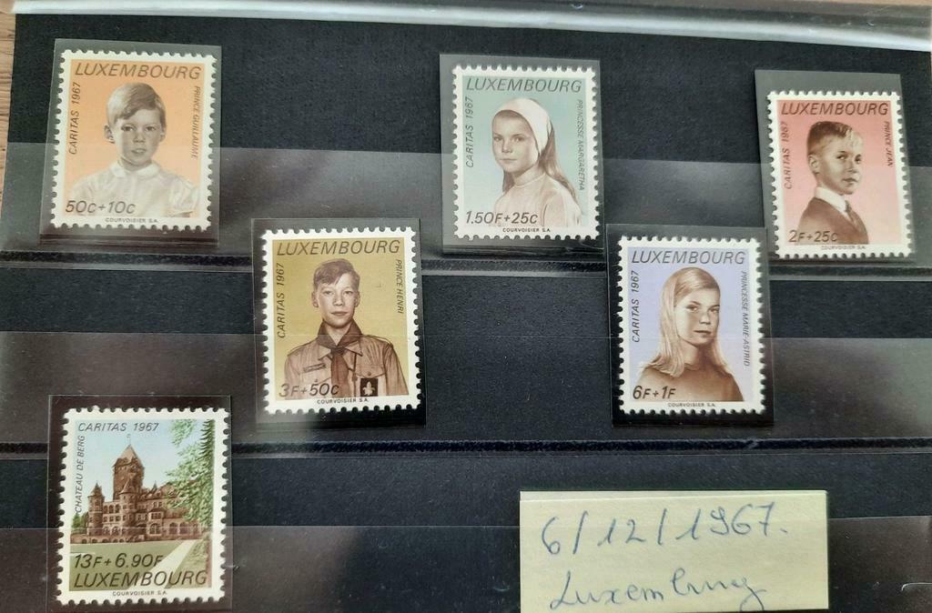 Postfrisse postzegels 5 koninklijke kinderen Luxemburg 1967, Postzegels en Munten, Postzegels | Europa | België, Koninklijk huis