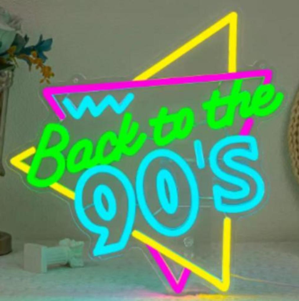 LED lamp neon stijl Back To The 90'S (31x31cm)