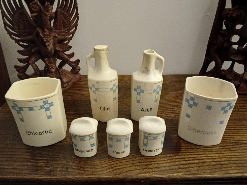 Antiek set kruidenpotten kruidenset Ditmar Urbach., Antiek en Kunst, Ophalen