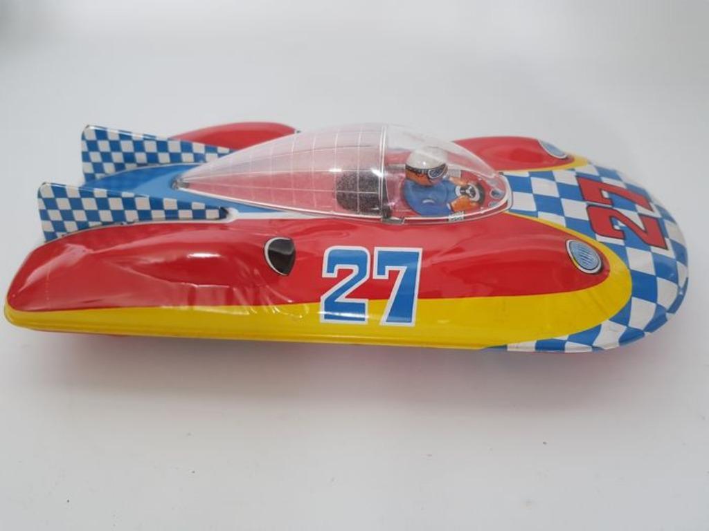 Tin Toy SPACE CAR Racer ABARTH '50 HAJI Made in Japan NO Box, Collections, Jouets miniatures, Utilisé, Enlèvement ou Envoi