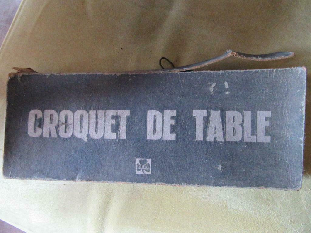 ancien jeu de croquet de table en bois, Enlèvement, Utilisé