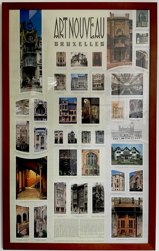 Poster in kader thema Art Nouveau, Enlèvement, Comme neuf
