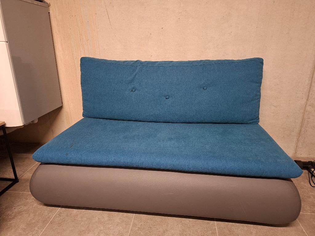 Zetelbed (slaapbank), Ophalen, Gebruikt, Tweepersoons, Rechte bank