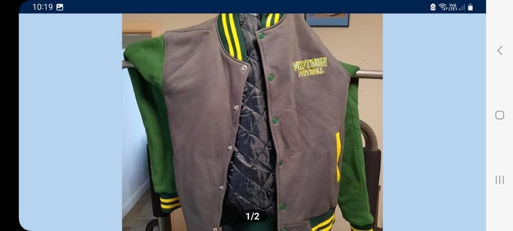 Originele Shotguns american football vest/jas vintage, Ophalen of Verzenden, Zo goed als nieuw, Maat 48/50 (M), Grijs