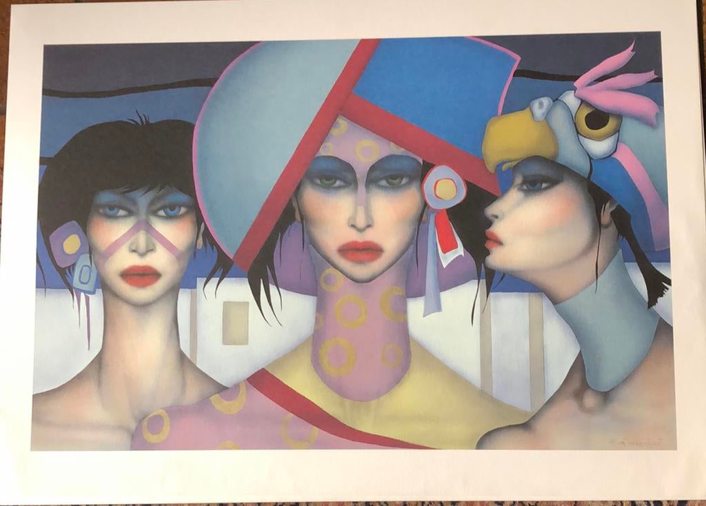 Jef Van Tuerenhout- offset litho, Antiek en Kunst, Ophalen of Verzenden