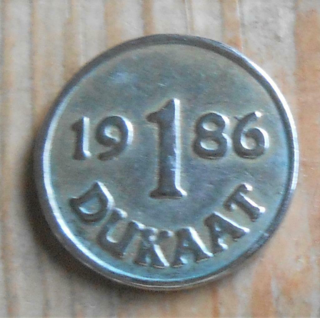1986 dukaat token, Verzenden, Overige materialen