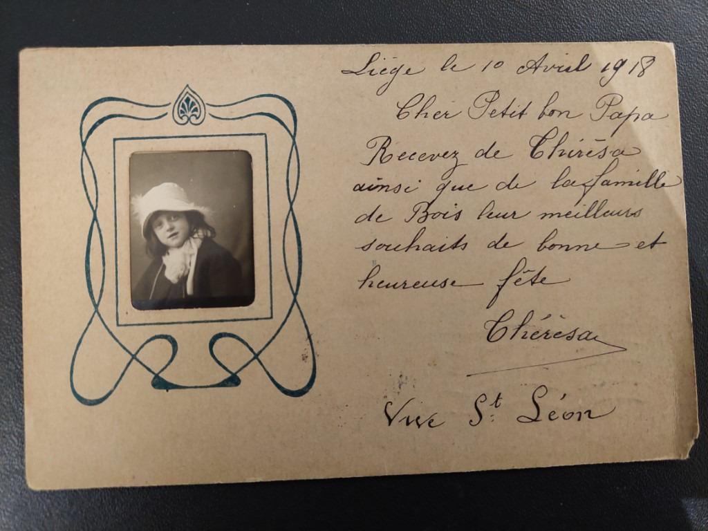 occupation 1918 - CP avec photo - affranchie, Enlèvement ou Envoi, Affranchie