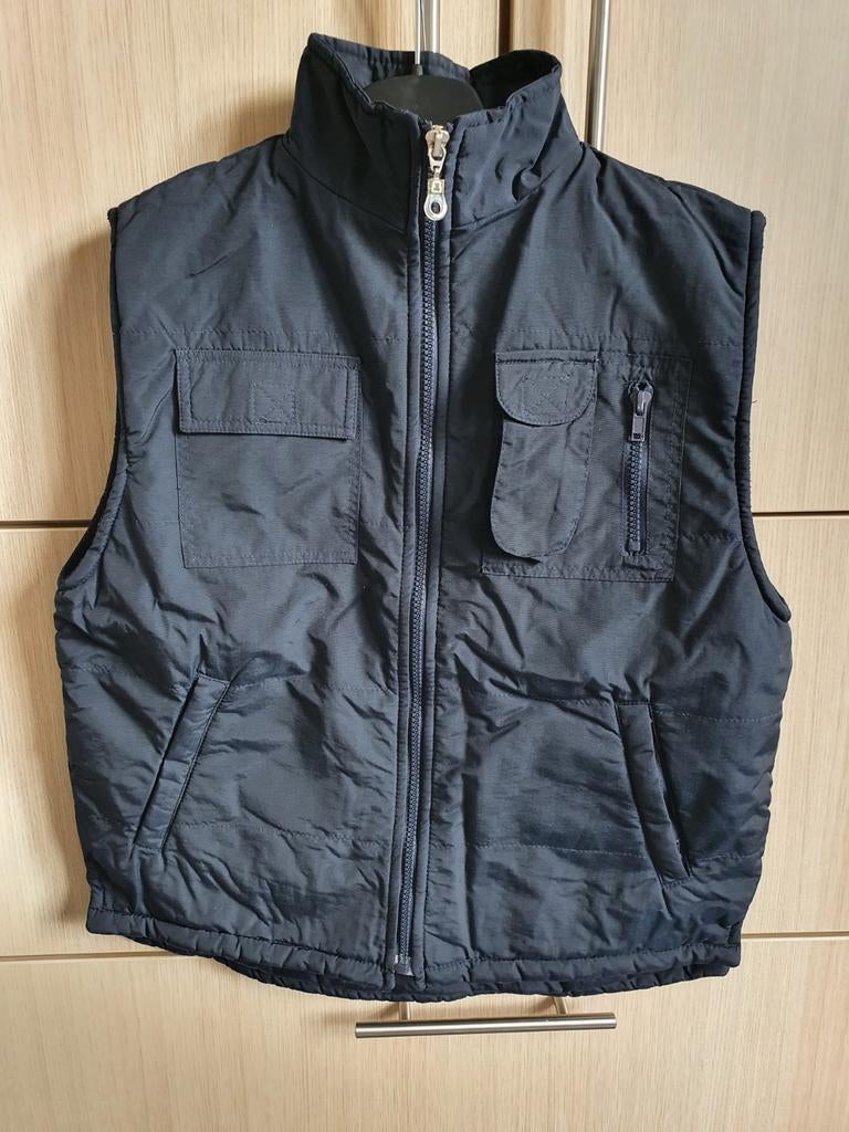 donkerblauwe bodywarmer - maat 140, Kinderen en Baby's, Ophalen, Zo goed als nieuw, Jongen of Meisje, Jas