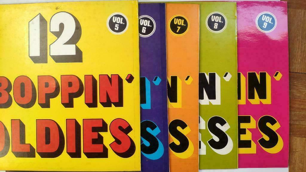 12 Boppin' Oldies vol. 5 7 8 9 popcorn bootleg elpee LP, Cd's en Dvd's, Ophalen of Verzenden, 12 inch, R&B