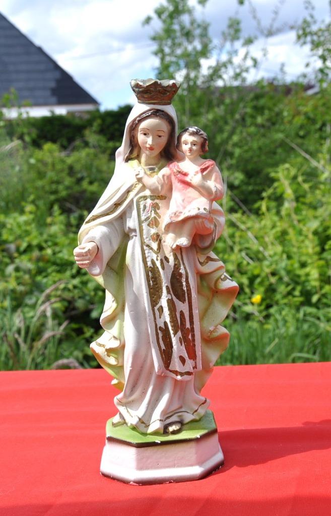 vierge a l'enfant a la couronne en platre, Enlèvement ou Envoi