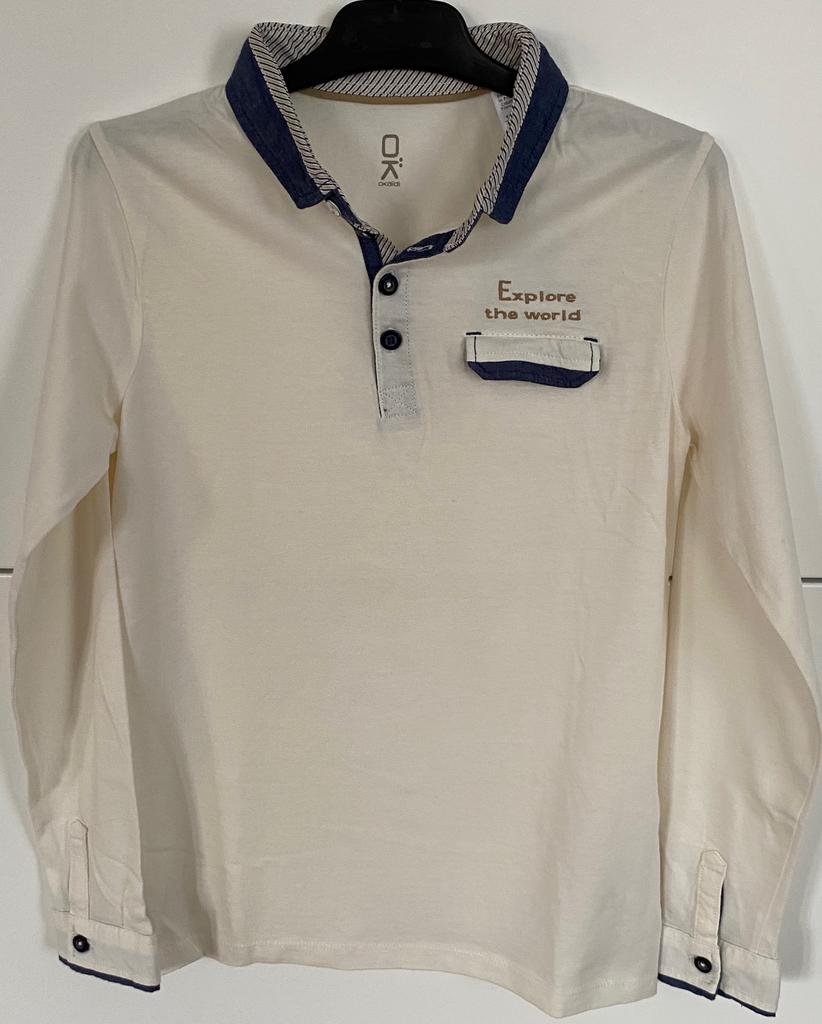 Polo Okaïdi  Neuf longues manches Garçon , taille 140/10 ans, Neuf, Garçon, Chemise ou À manches longues, Okaïdi