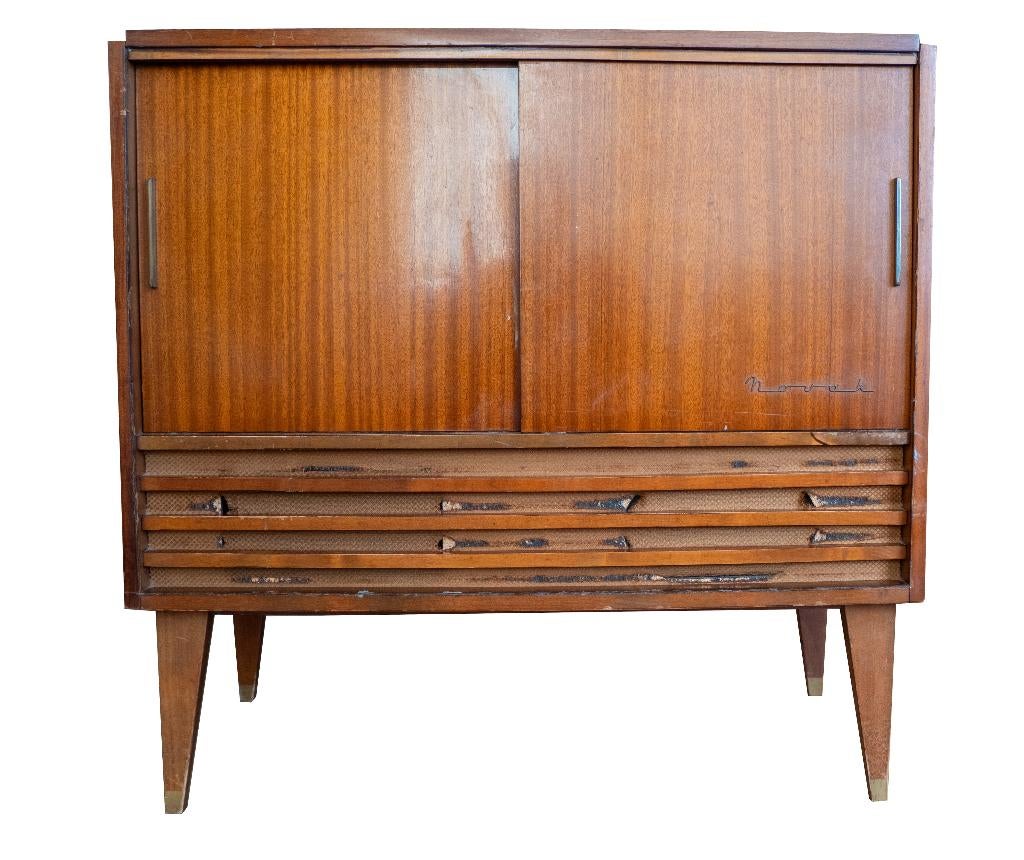 Vintage audio kast, Antiek en Kunst, Antiek | Meubels | Kasten, Ophalen